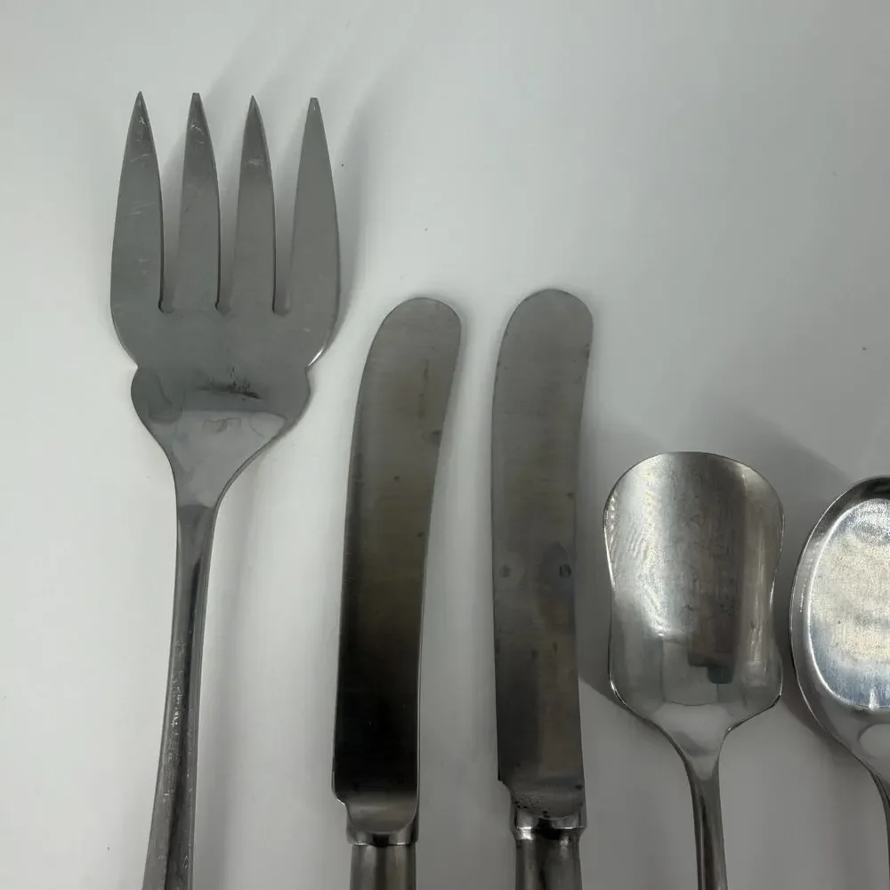 7X Serving Cooper Bros QUEEN ANNE Stainless England Fork Bonbon Sugars Spoons